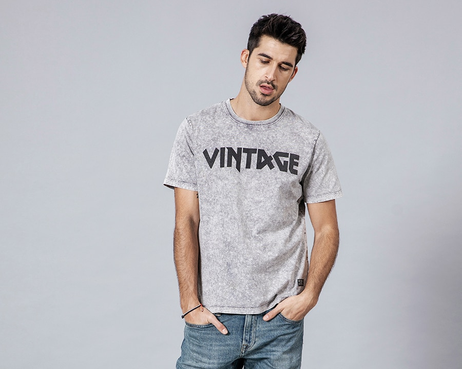Men's Acid Wash Vintage T-Shirt - alanakea